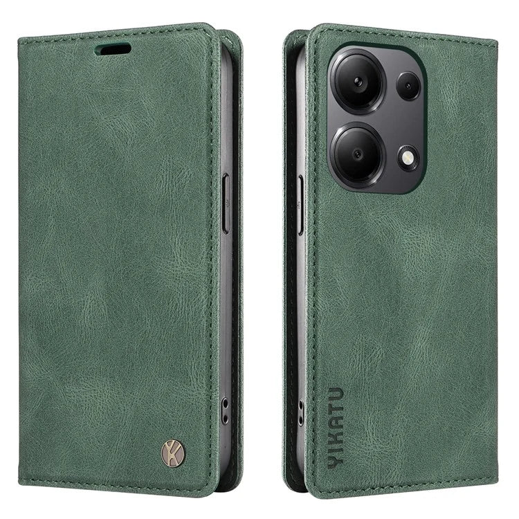 YIKATU YK-004 For Xiaomi Redmi Note 13 Pro 4G / Poco M6 Pro 4G Case Leather Skin-touch Phone Cover
