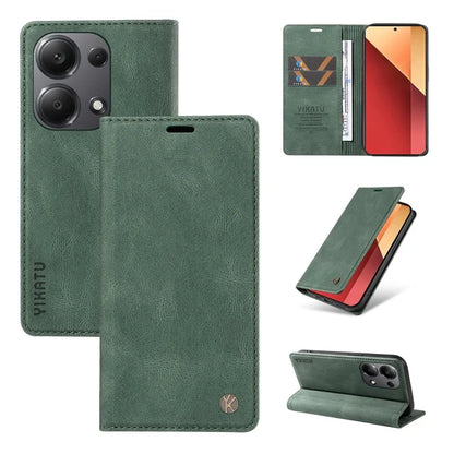 YIKATU YK-004 For Xiaomi Redmi Note 13 Pro 4G / Poco M6 Pro 4G Case Leather Skin-touch Phone Cover