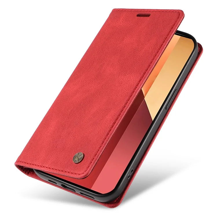 YIKATU YK-004 For Xiaomi Redmi Note 13 Pro 4G / Poco M6 Pro 4G Case Leather Skin-touch Phone Cover