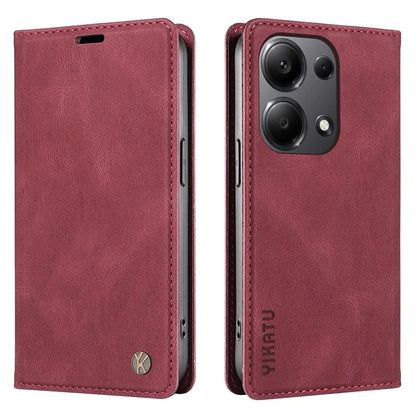 YIKATU YK-004 For Xiaomi Redmi Note 13 Pro 4G / Poco M6 Pro 4G Case Leather Skin-touch Phone Cover