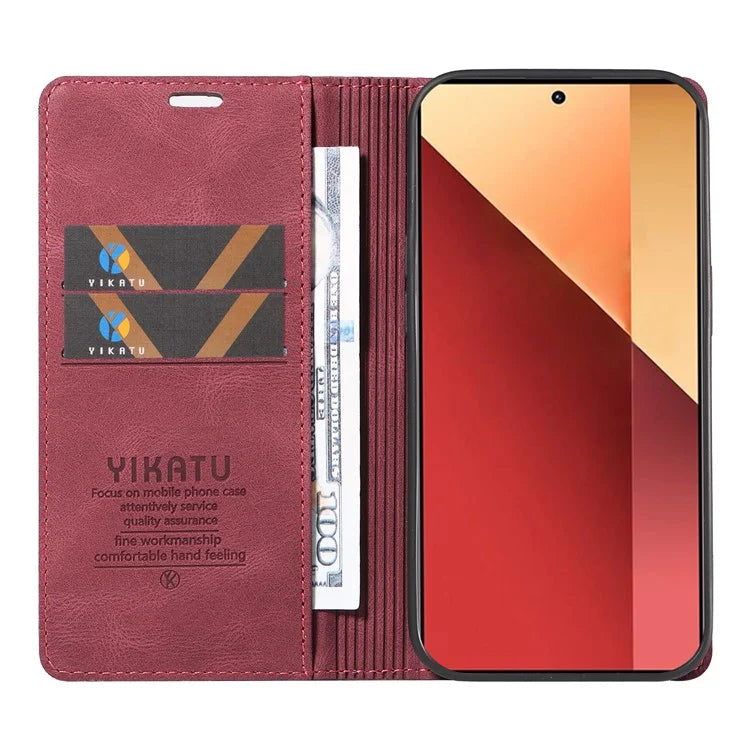YIKATU YK-004 For Xiaomi Redmi Note 13 Pro 4G / Poco M6 Pro 4G Case Leather Skin-touch Phone Cover