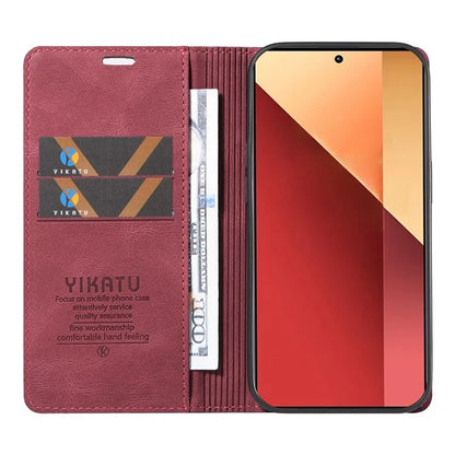 YIKATU YK-004 For Xiaomi Redmi Note 13 Pro 4G / Poco M6 Pro 4G Case Leather Skin-touch Phone Cover