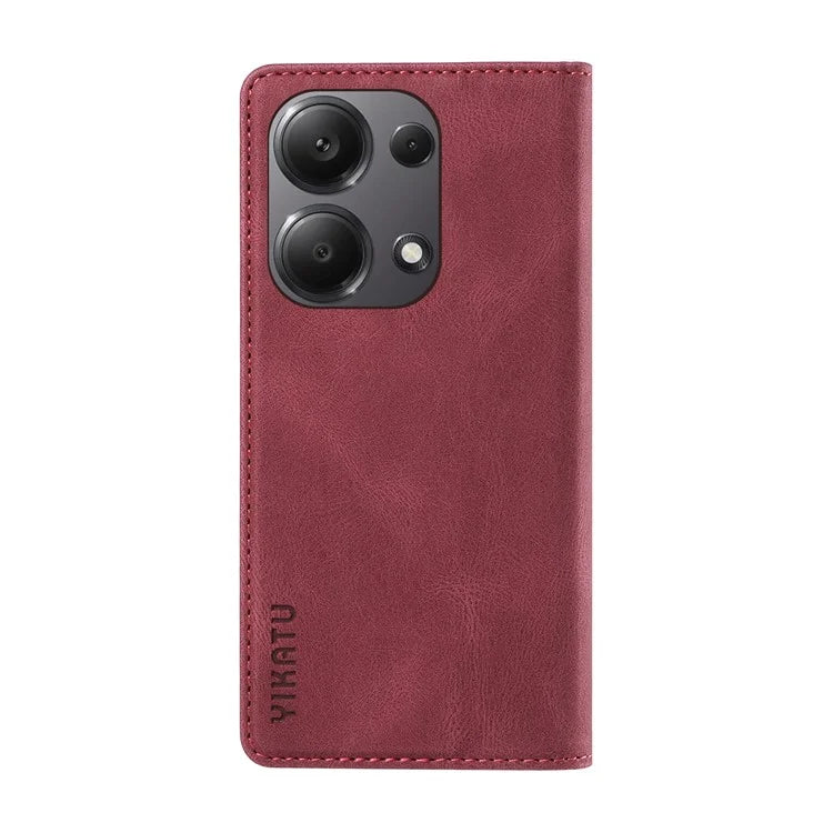 YIKATU YK-004 For Xiaomi Redmi Note 13 Pro 4G / Poco M6 Pro 4G Case Leather Skin-touch Phone Cover