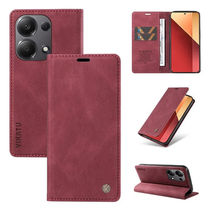 YIKATU YK-004 For Xiaomi Redmi Note 13 Pro 4G / Poco M6 Pro 4G Case Leather Skin-touch Phone Cover