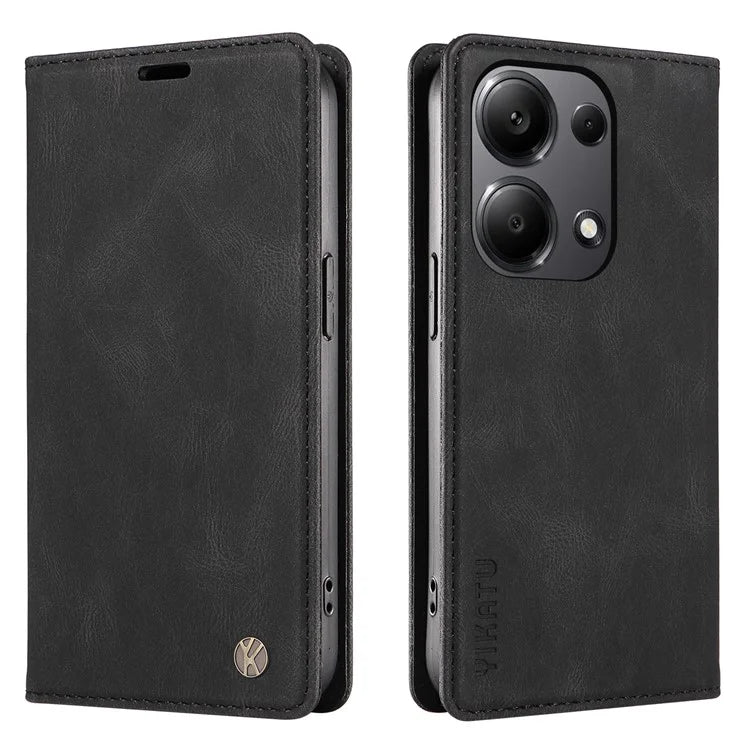 YIKATU YK-004 For Xiaomi Redmi Note 13 Pro 4G / Poco M6 Pro 4G Case Leather Skin-touch Phone Cover