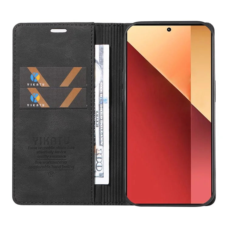 YIKATU YK-004 For Xiaomi Redmi Note 13 Pro 4G / Poco M6 Pro 4G Case Leather Skin-touch Phone Cover