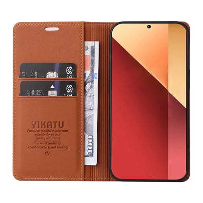 YIKATU YK-001 For Xiaomi Redmi Note 13 Pro 4G / Poco M6 Pro 4G Case Magnetic Absorption PU Leather Cover
