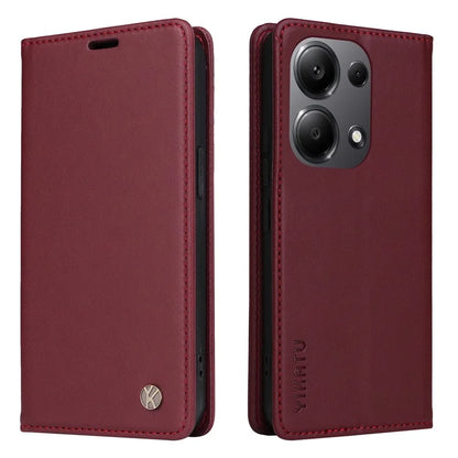 YIKATU YK-001 For Xiaomi Redmi Note 13 Pro 4G / Poco M6 Pro 4G Case Magnetic Absorption PU Leather Cover