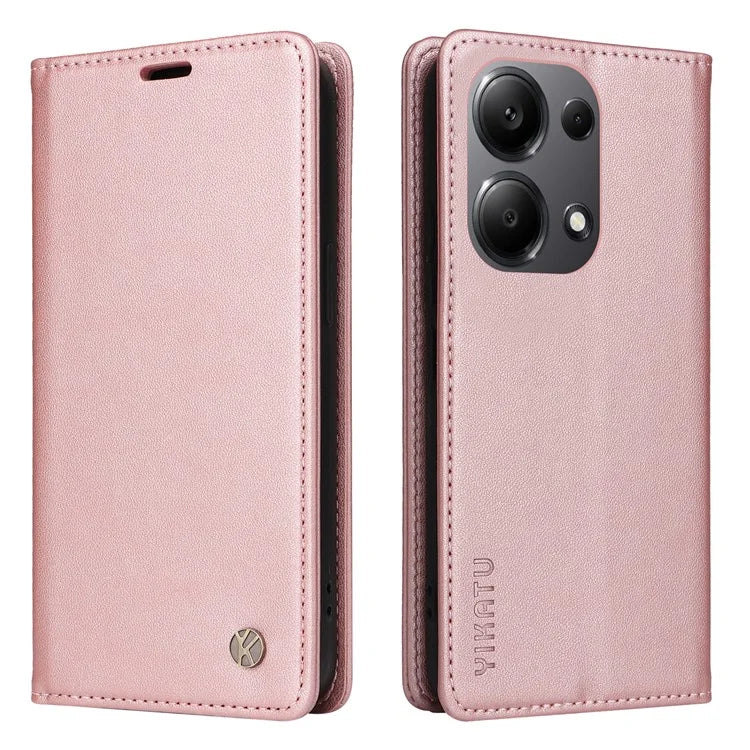 YIKATU YK-001 For Xiaomi Redmi Note 13 Pro 4G / Poco M6 Pro 4G Case Magnetic Absorption PU Leather Cover