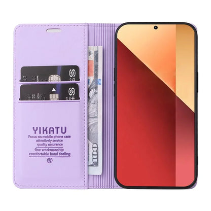 YIKATU YK-001 For Xiaomi Redmi Note 13 Pro 4G / Poco M6 Pro 4G Case Magnetic Absorption PU Leather Cover