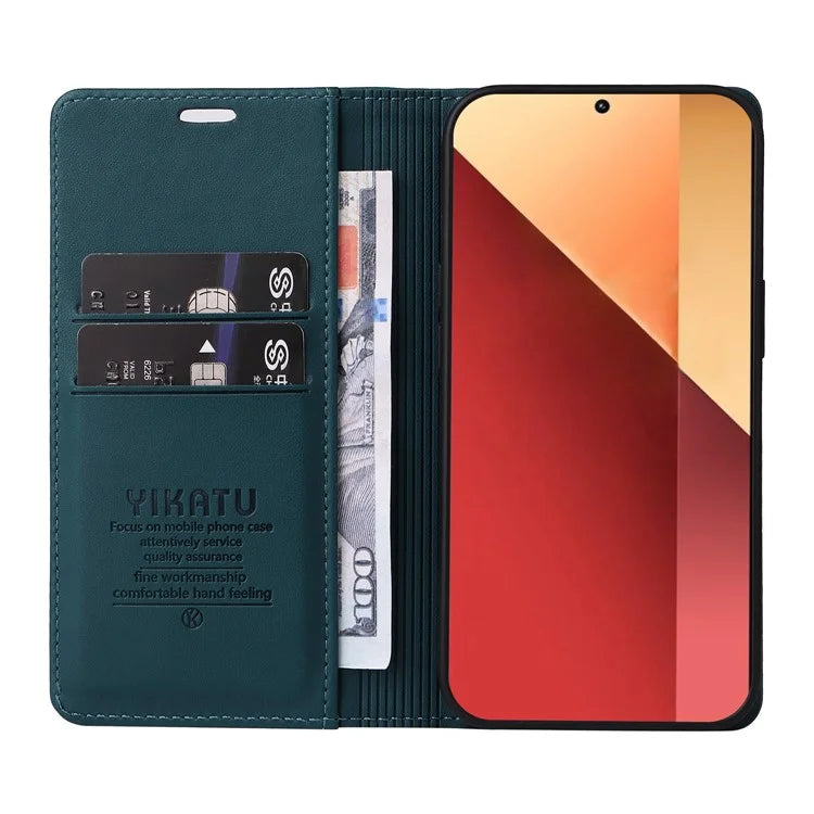 YIKATU YK-001 For Xiaomi Redmi Note 13 Pro 4G / Poco M6 Pro 4G Case Magnetic Absorption PU Leather Cover