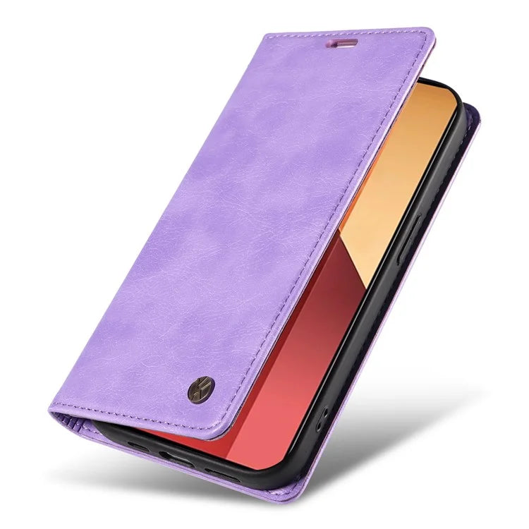 YIKATU YK-006 For Xiaomi Redmi Note 13 Pro 4G / Poco M6 Pro 4G Case Flip Wallet Phone Cover Litchi Texture