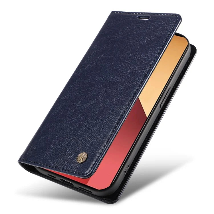 YIKATU YK-006 For Xiaomi Redmi Note 13 Pro 4G / Poco M6 Pro 4G Case Flip Wallet Phone Cover Litchi Texture