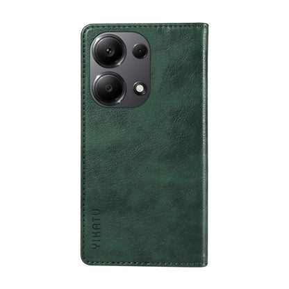 YIKATU YK-006 For Xiaomi Redmi Note 13 Pro 4G / Poco M6 Pro 4G Case Flip Wallet Phone Cover Litchi Texture