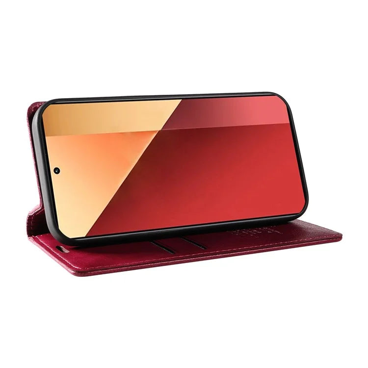 YIKATU YK-006 For Xiaomi Redmi Note 13 Pro 4G / Poco M6 Pro 4G Case Flip Wallet Phone Cover Litchi Texture