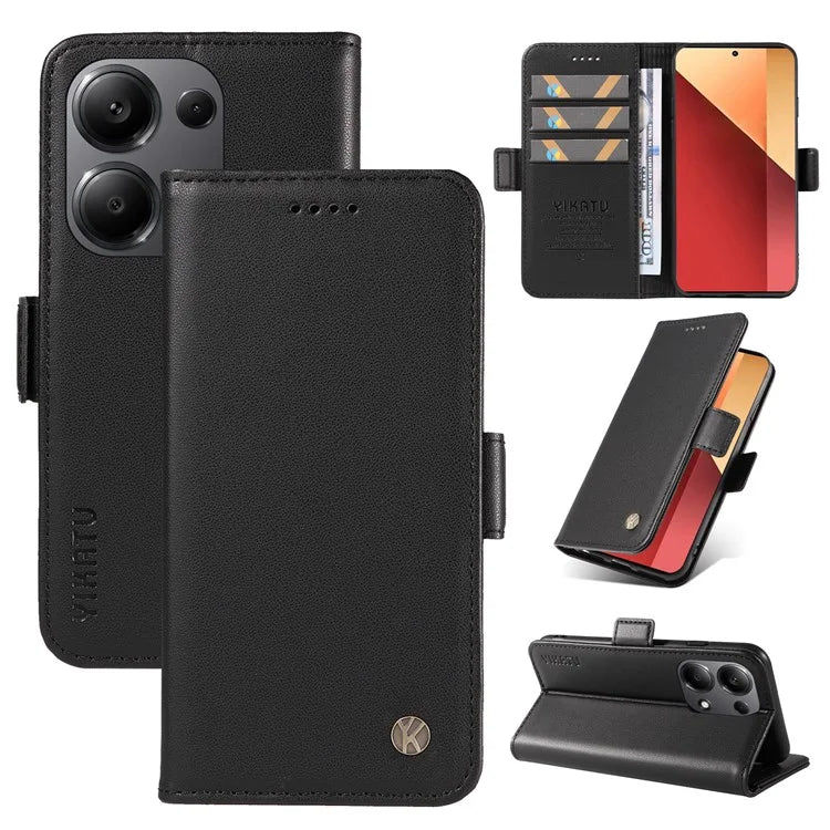 YIKATU YK-003 For Xiaomi Redmi Note 13 Pro 4G / Poco M6 Pro 4G Phone Case Stand Magnetic Protect Cover