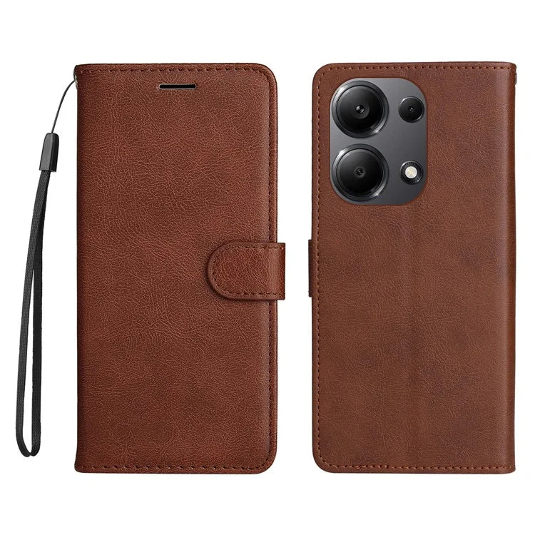 KT Leather Series-2 for Xiaomi Redmi Note 13 Pro 4G / Poco M6 Pro 4G Case Solid Color Leather Phone Shell