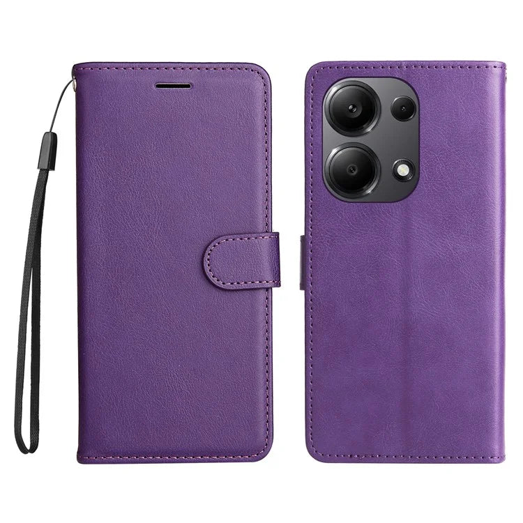 KT Leather Series-2 for Xiaomi Redmi Note 13 Pro 4G / Poco M6 Pro 4G Case Solid Color Leather Phone Shell