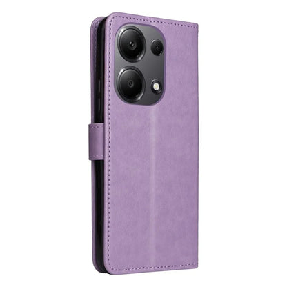 KT Imprinting Flower Series-4 For Xiaomi Redmi Note 13 Pro 4G / Poco M6 Pro 4G Phone Case with Cat Bee Pattern