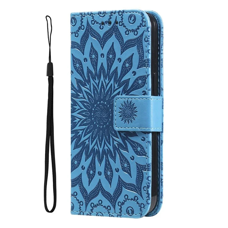 KT Imprinting Flower Series-1 For Xiaomi Redmi Note 13 Pro 4G / Poco M6 Pro 4G Case Sunflower Stand Cover