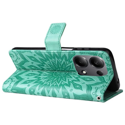 KT Imprinting Flower Series-1 For Xiaomi Redmi Note 13 Pro 4G / Poco M6 Pro 4G Case Sunflower Stand Cover