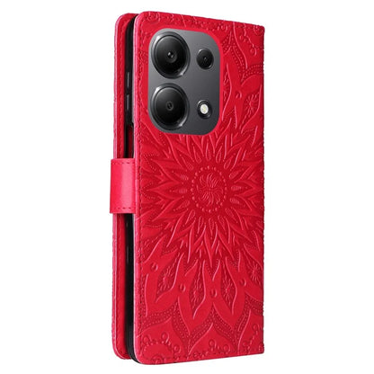KT Imprinting Flower Series-1 For Xiaomi Redmi Note 13 Pro 4G / Poco M6 Pro 4G Case Sunflower Stand Cover