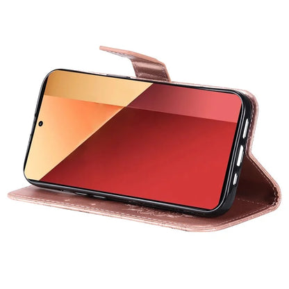 KT Imprinting Flower Series-1 For Xiaomi Redmi Note 13 Pro 4G / Poco M6 Pro 4G Case Sunflower Stand Cover