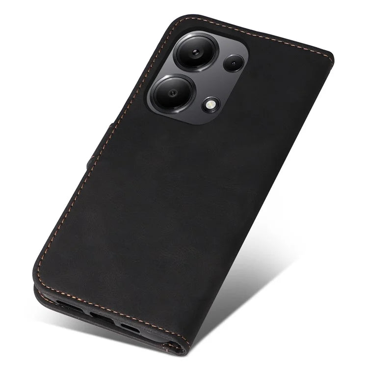 For Xiaomi Redmi Note 13 Pro 4G / Poco M6 Pro 4G Phone Case Three-color Splicing Stand Cover