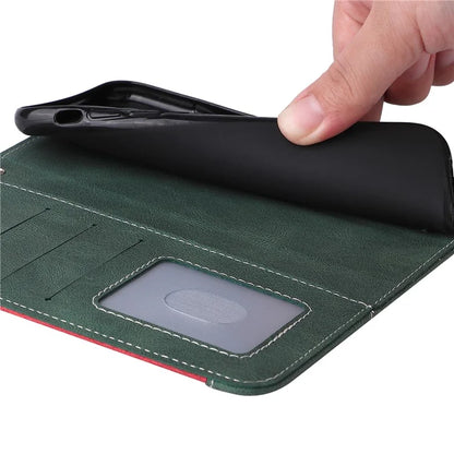 For Xiaomi Redmi Note 13 Pro 4G / Poco M6 Pro 4G Phone Case Three-color Splicing Stand Cover