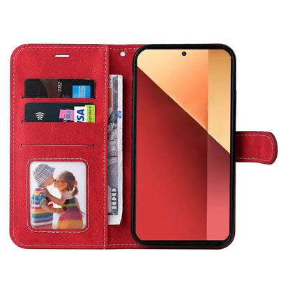 For Xiaomi Redmi Note 13 Pro 4G / Poco M6 Pro 4G Phone Case Three-color Splicing Stand Cover