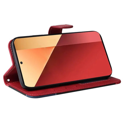 For Xiaomi Redmi Note 13 Pro 4G / Poco M6 Pro 4G Phone Case Three-color Splicing Stand Cover