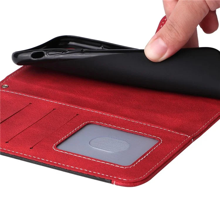 For Xiaomi Redmi Note 13 Pro 4G / Poco M6 Pro 4G Phone Case Three-color Splicing Stand Cover