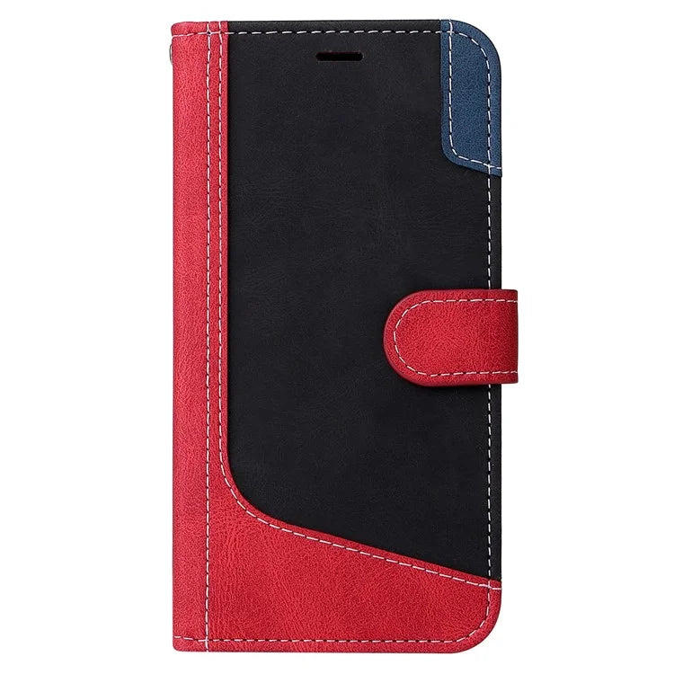 For Xiaomi Redmi Note 13 Pro 4G / Poco M6 Pro 4G Phone Case Three-color Splicing Stand Cover