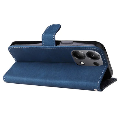 For Xiaomi Redmi Note 13 Pro 4G / Poco M6 Pro 4G Phone Case Three-color Splicing Stand Cover