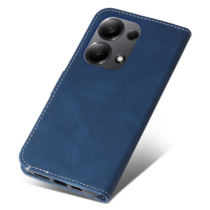 For Xiaomi Redmi Note 13 Pro 4G / Poco M6 Pro 4G Phone Case Three-color Splicing Stand Cover