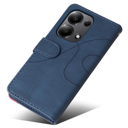 KT Leather Series-1 For Xiaomi Redmi Note 13 Pro 4G / Poco M6 Pro 4G Phone Case Color Splicing Imprinted Lines Shell