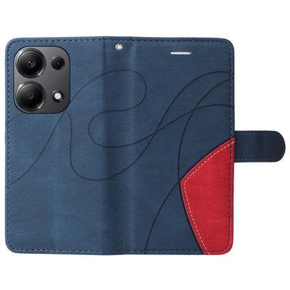 KT Leather Series-1 For Xiaomi Redmi Note 13 Pro 4G / Poco M6 Pro 4G Phone Case Color Splicing Imprinted Lines Shell