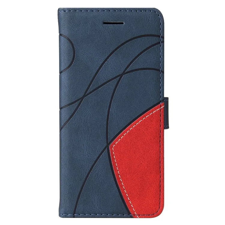KT Leather Series-1 For Xiaomi Redmi Note 13 Pro 4G / Poco M6 Pro 4G Phone Case Color Splicing Imprinted Lines Shell