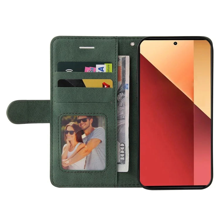 KT Leather Series-1 For Xiaomi Redmi Note 13 Pro 4G / Poco M6 Pro 4G Phone Case Color Splicing Imprinted Lines Shell
