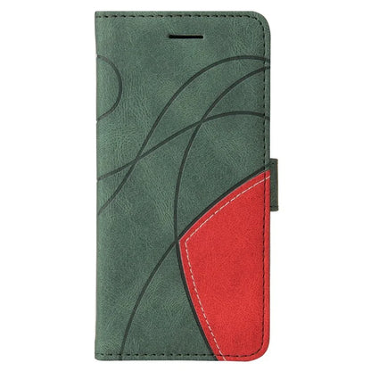 KT Leather Series-1 For Xiaomi Redmi Note 13 Pro 4G / Poco M6 Pro 4G Phone Case Color Splicing Imprinted Lines Shell