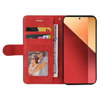 KT Leather Series-1 For Xiaomi Redmi Note 13 Pro 4G / Poco M6 Pro 4G Phone Case Color Splicing Imprinted Lines Shell