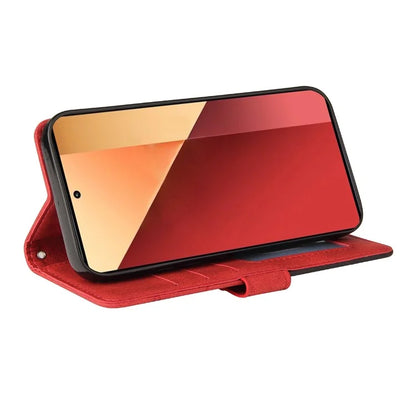 KT Leather Series-1 For Xiaomi Redmi Note 13 Pro 4G / Poco M6 Pro 4G Phone Case Color Splicing Imprinted Lines Shell