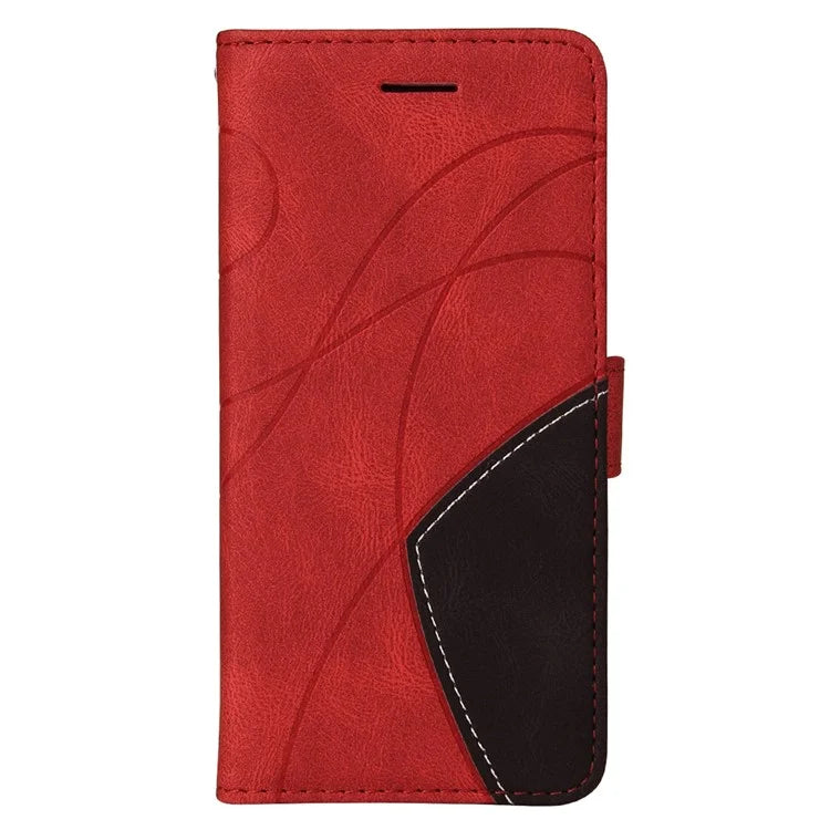 KT Leather Series-1 For Xiaomi Redmi Note 13 Pro 4G / Poco M6 Pro 4G Phone Case Color Splicing Imprinted Lines Shell