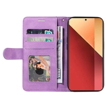 KT Leather Series-1 For Xiaomi Redmi Note 13 Pro 4G / Poco M6 Pro 4G Phone Case Color Splicing Imprinted Lines Shell