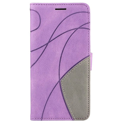 KT Leather Series-1 For Xiaomi Redmi Note 13 Pro 4G / Poco M6 Pro 4G Phone Case Color Splicing Imprinted Lines Shell