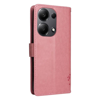 KT Imprinting Flower Series-3 For Xiaomi Redmi Note 13 Pro 4G / Poco M6 Pro 4G Case Cat Tree Pattern Wallet Cover