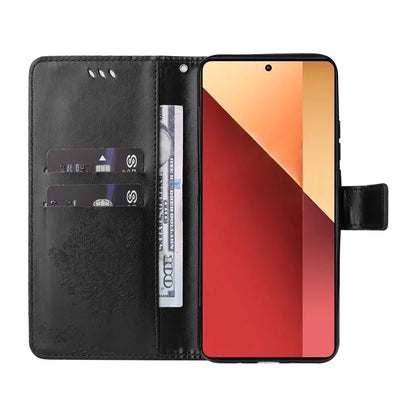 KT Imprinting Flower Series-3 For Xiaomi Redmi Note 13 Pro 4G / Poco M6 Pro 4G Case Cat Tree Pattern Wallet Cover