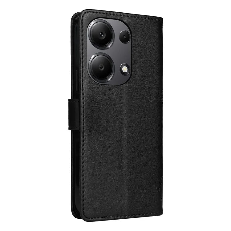 KT Imprinting Flower Series-3 For Xiaomi Redmi Note 13 Pro 4G / Poco M6 Pro 4G Case Cat Tree Pattern Wallet Cover