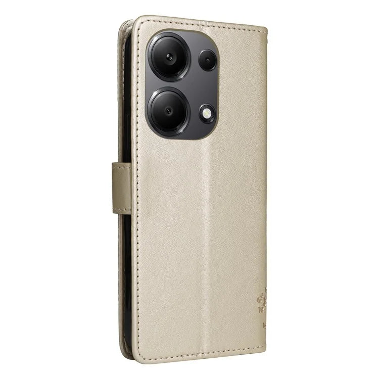 KT Imprinting Flower Series-3 For Xiaomi Redmi Note 13 Pro 4G / Poco M6 Pro 4G Case Cat Tree Pattern Wallet Cover