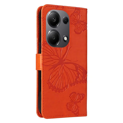 KT Imprinting Flower Series-2 For Xiaomi Redmi Note 13 Pro 4G / Poco M6 Pro 4G Case with Wrist Strap Leather Cover